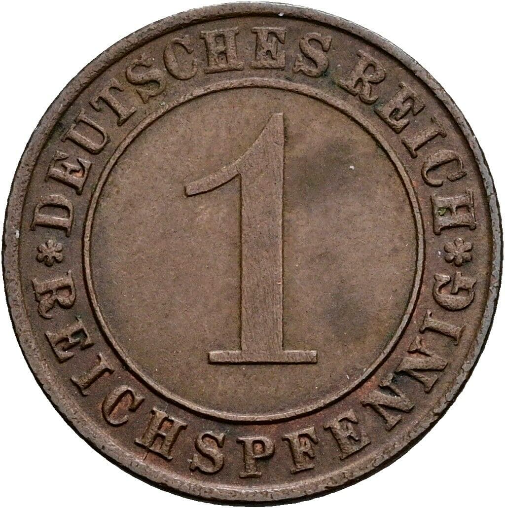 1 Reichspfennig 1936 D – Vorderseite