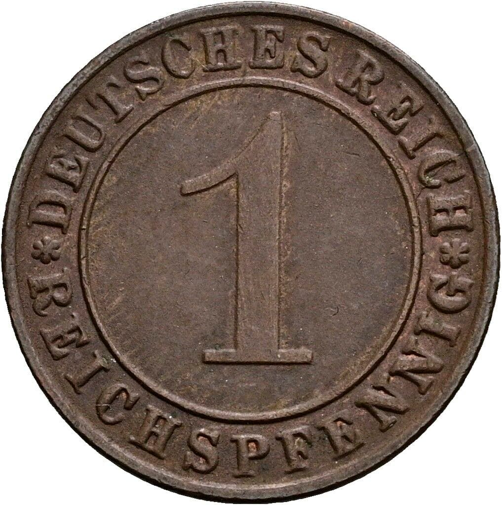 1 Reichspfennig 1936 D – Vorderseite