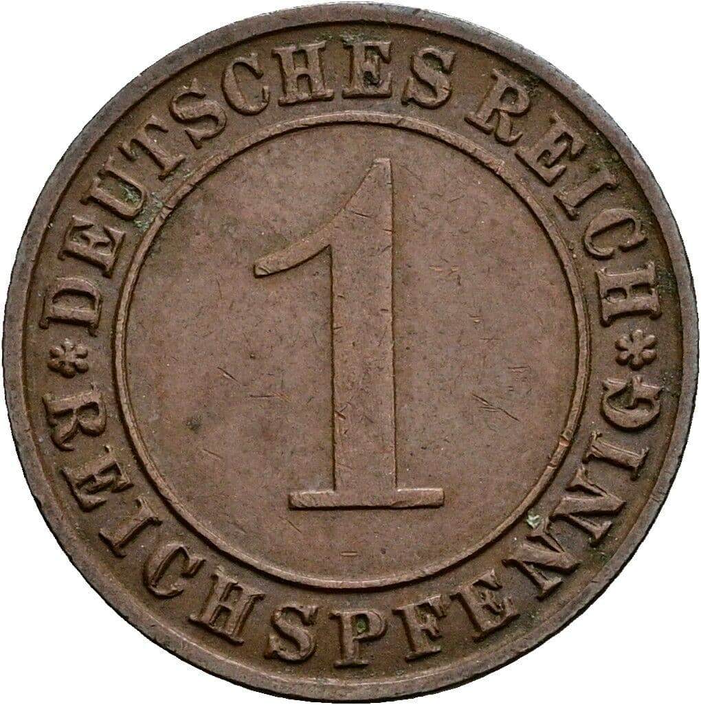 1 Reichspfennig 1936 D – Vorderseite
