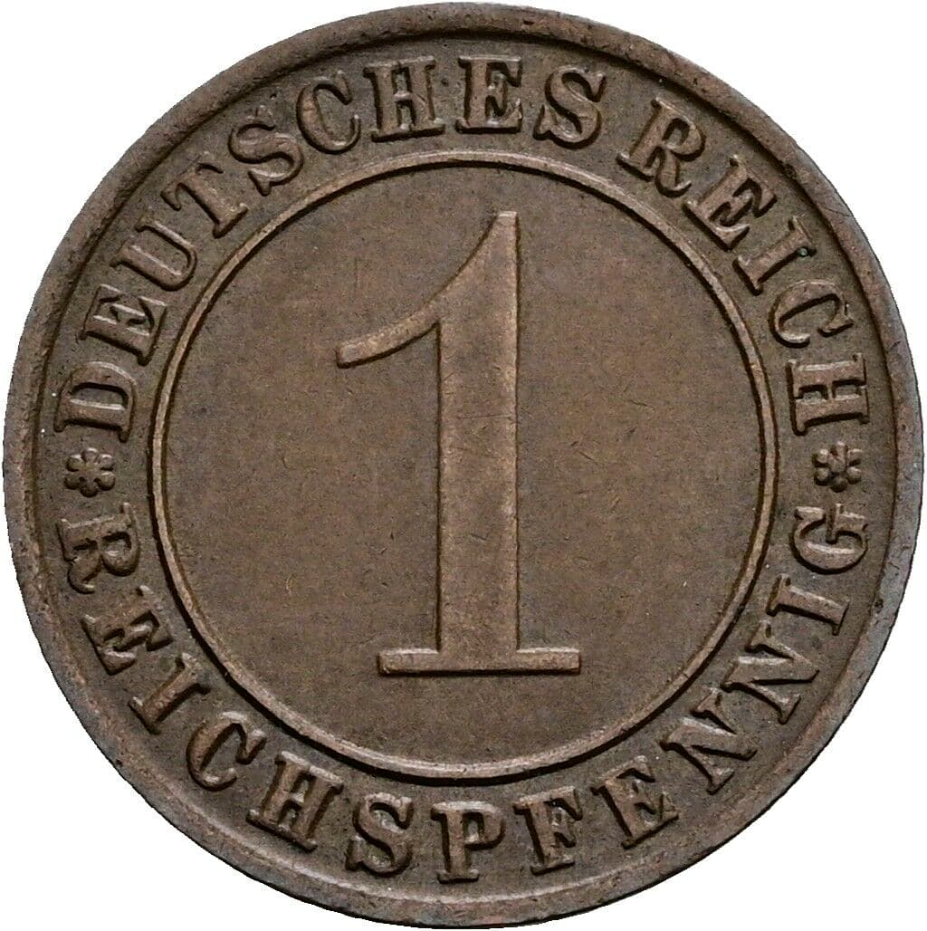 1 Reichspfennig 1929 A – Vorderseite