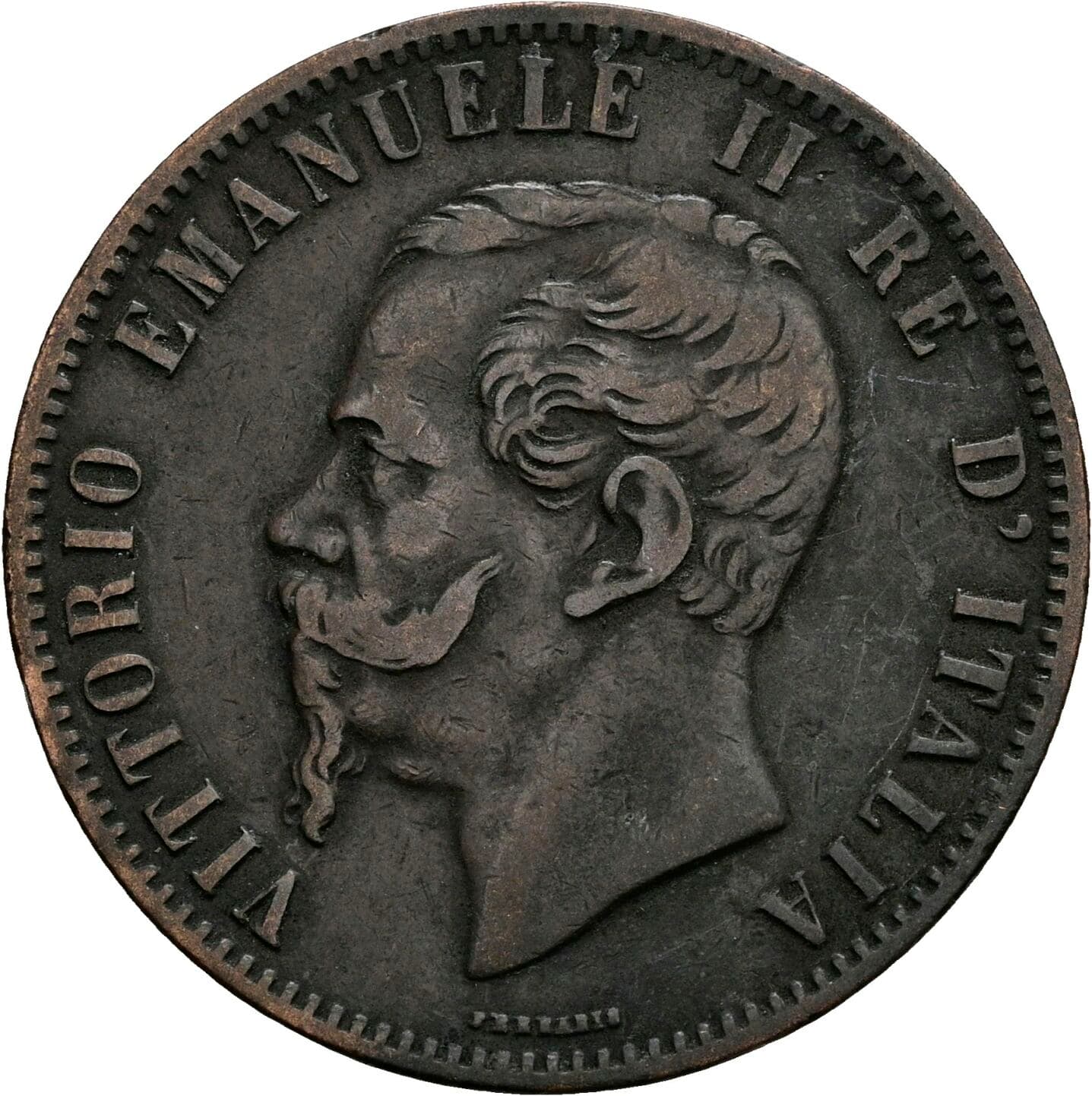 10 Centesimi Vittorio Emanuele II. 1861-1878 1867 H – Rückseite