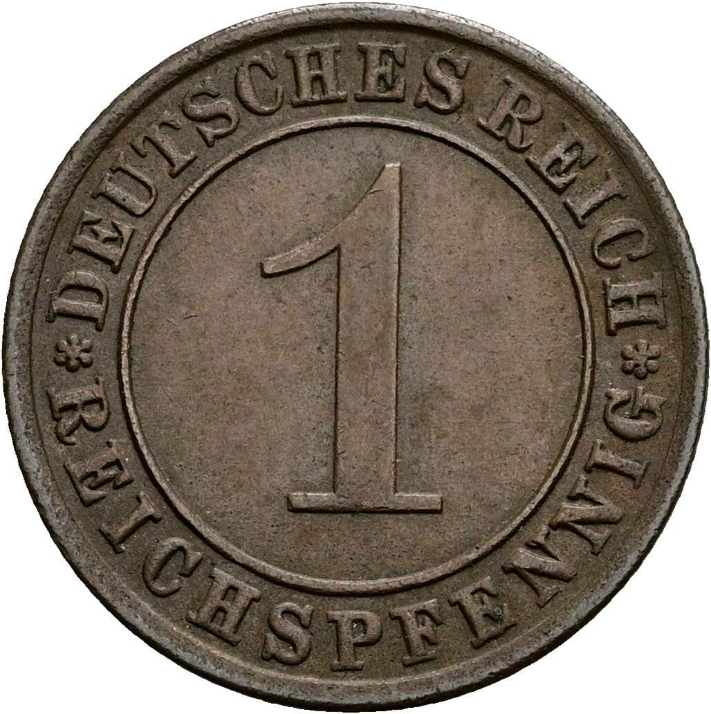1 Reichspfennig 1932 A – Vorderseite