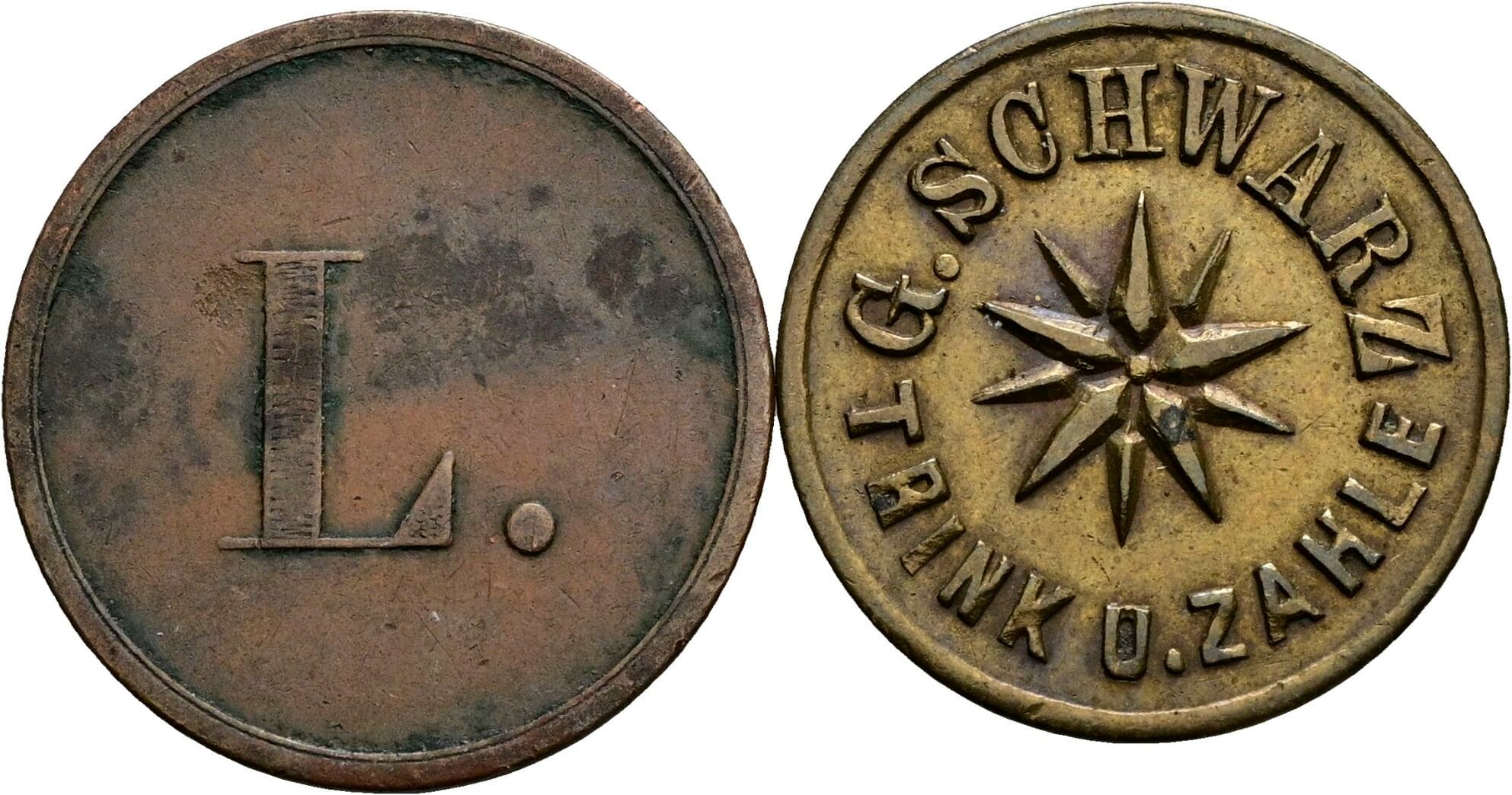 Lot 2 Stück Zahlmarken