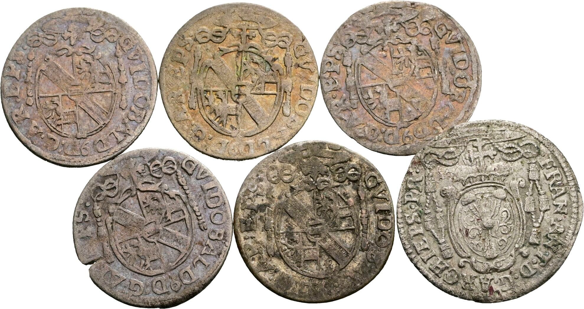 Lot 6 Stück 1 und 2 Kreuzer – Rückseite