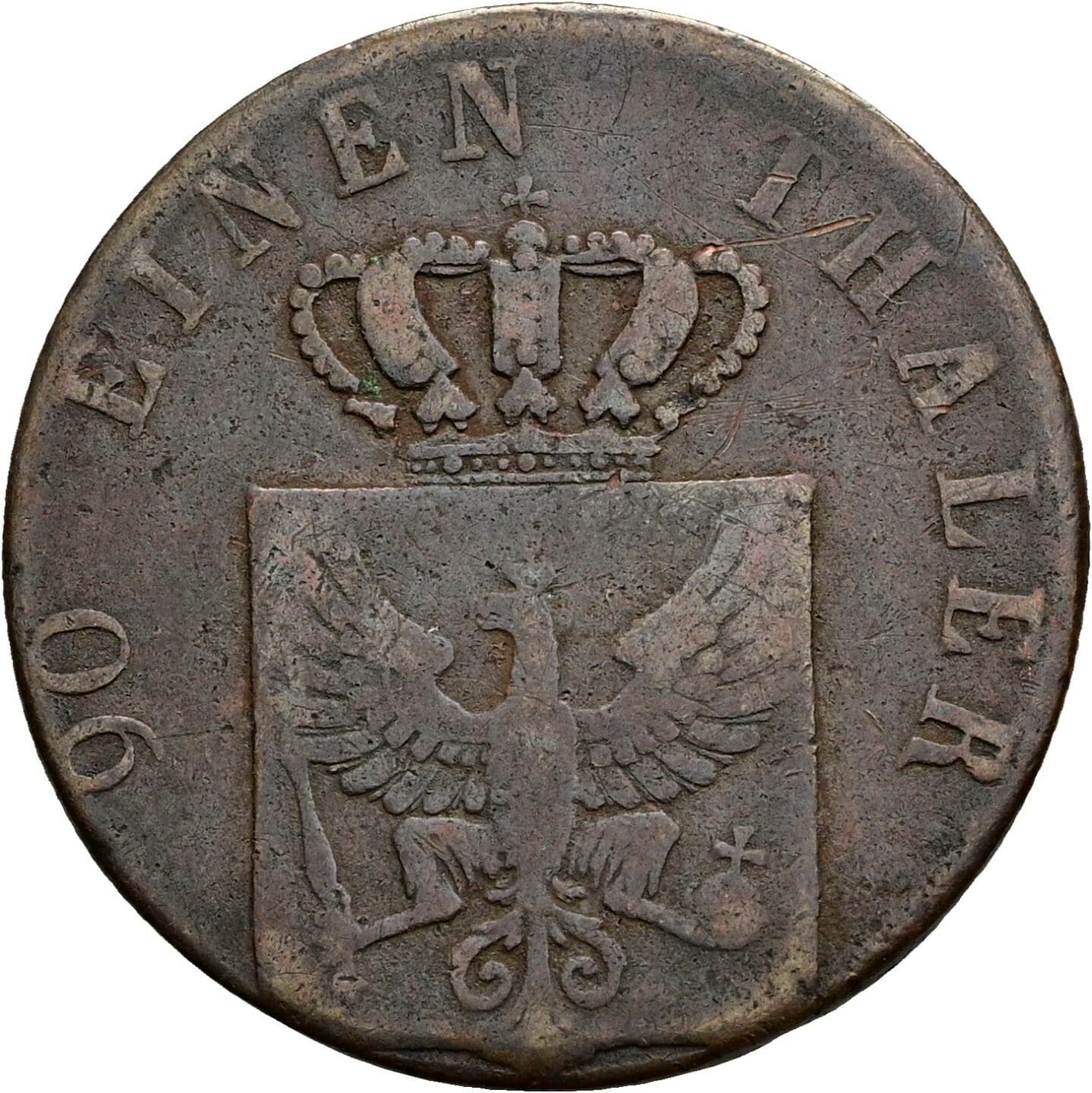 4 Pfennige Friedrich Wilhelm III. (1797-1840) 1821 A – Rückseite