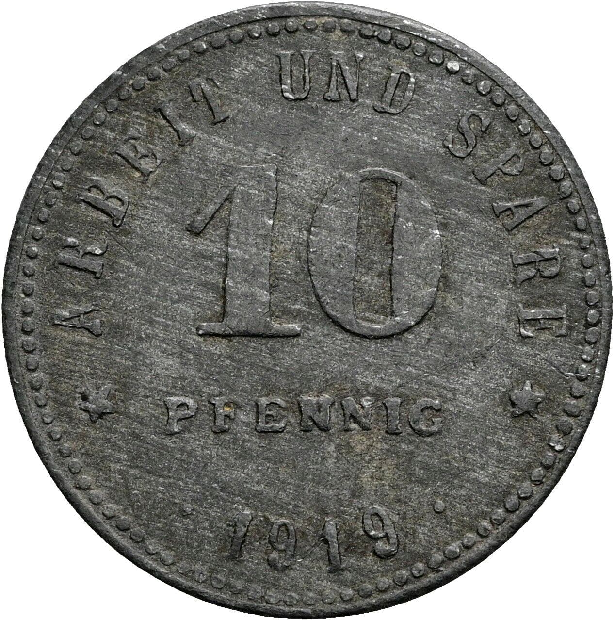 10 Pfennig 1917 – Vorderseite