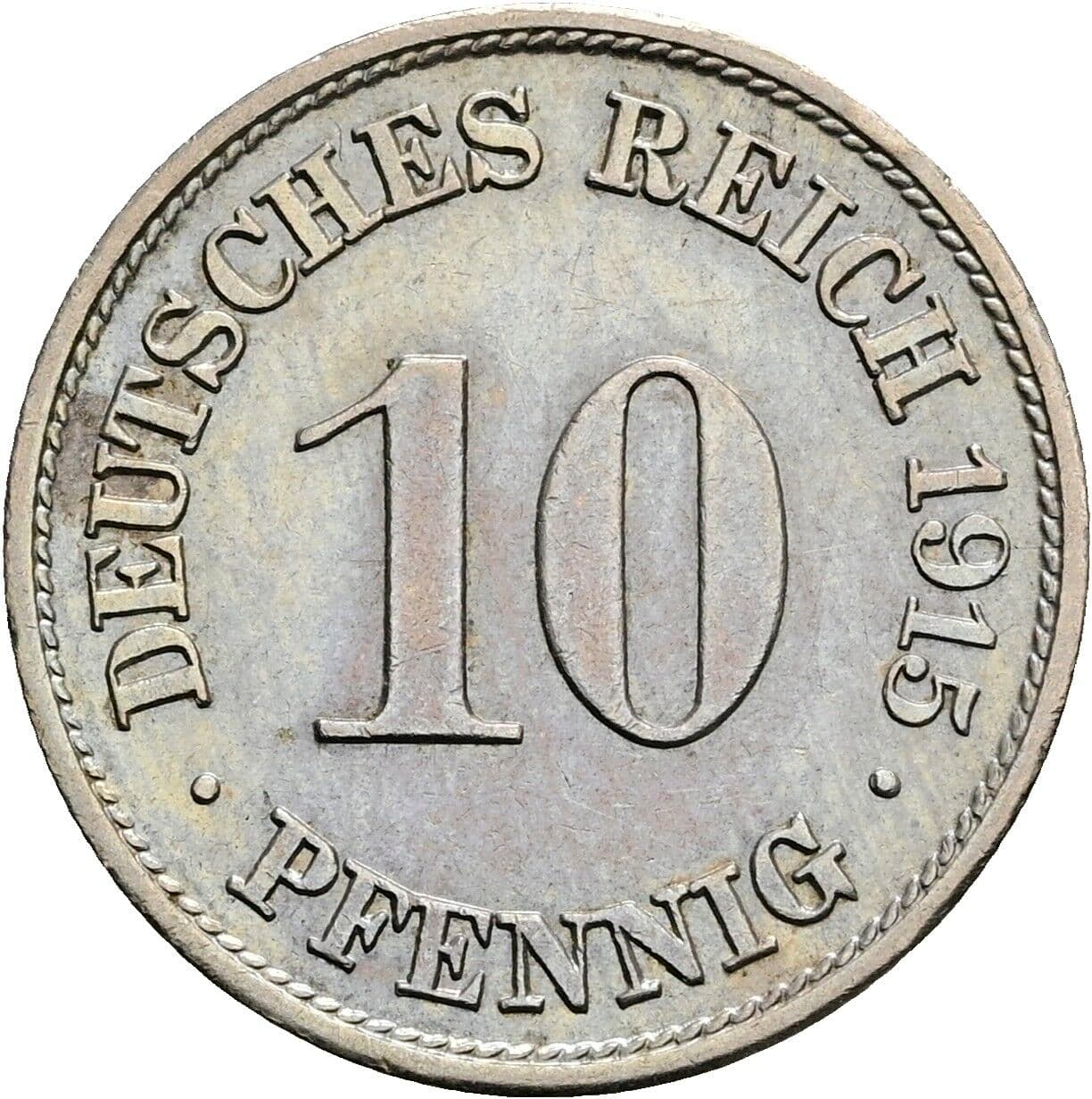 10 Pfennig 1915 A – Vorderseite