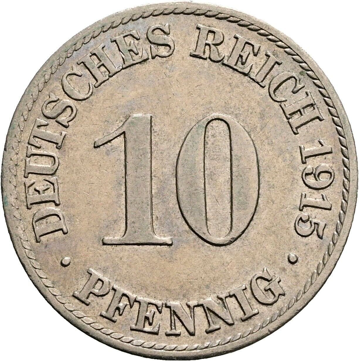 10 Pfennig 1915 A – Vorderseite