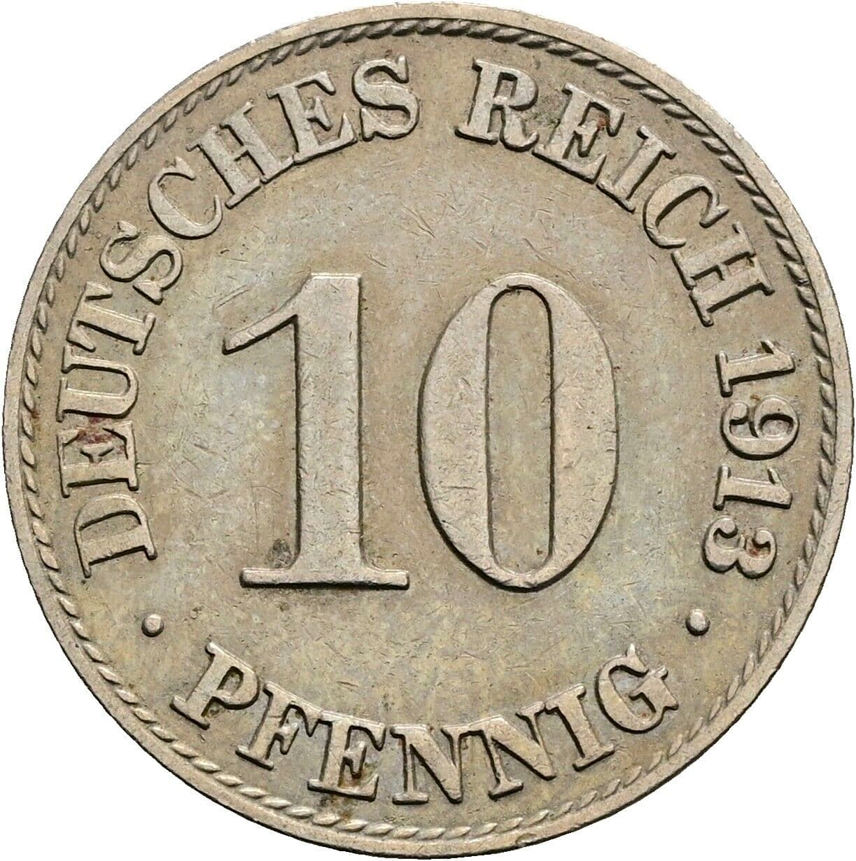 10 Pfennig 1913 A – Vorderseite