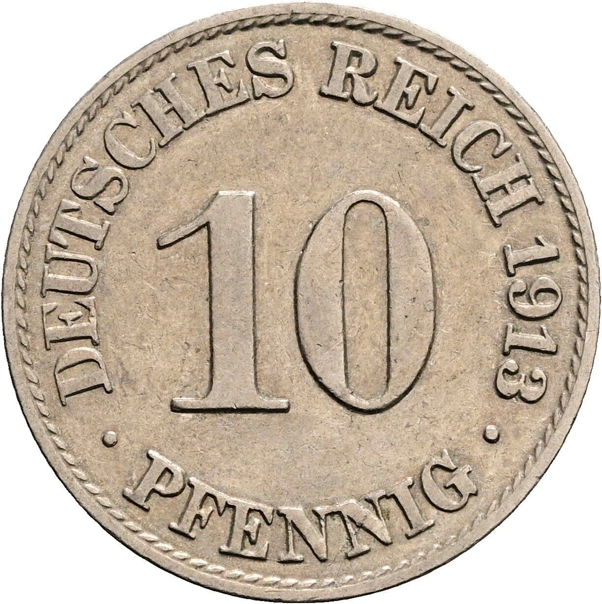 10 Pfennig 1913 A – Vorderseite