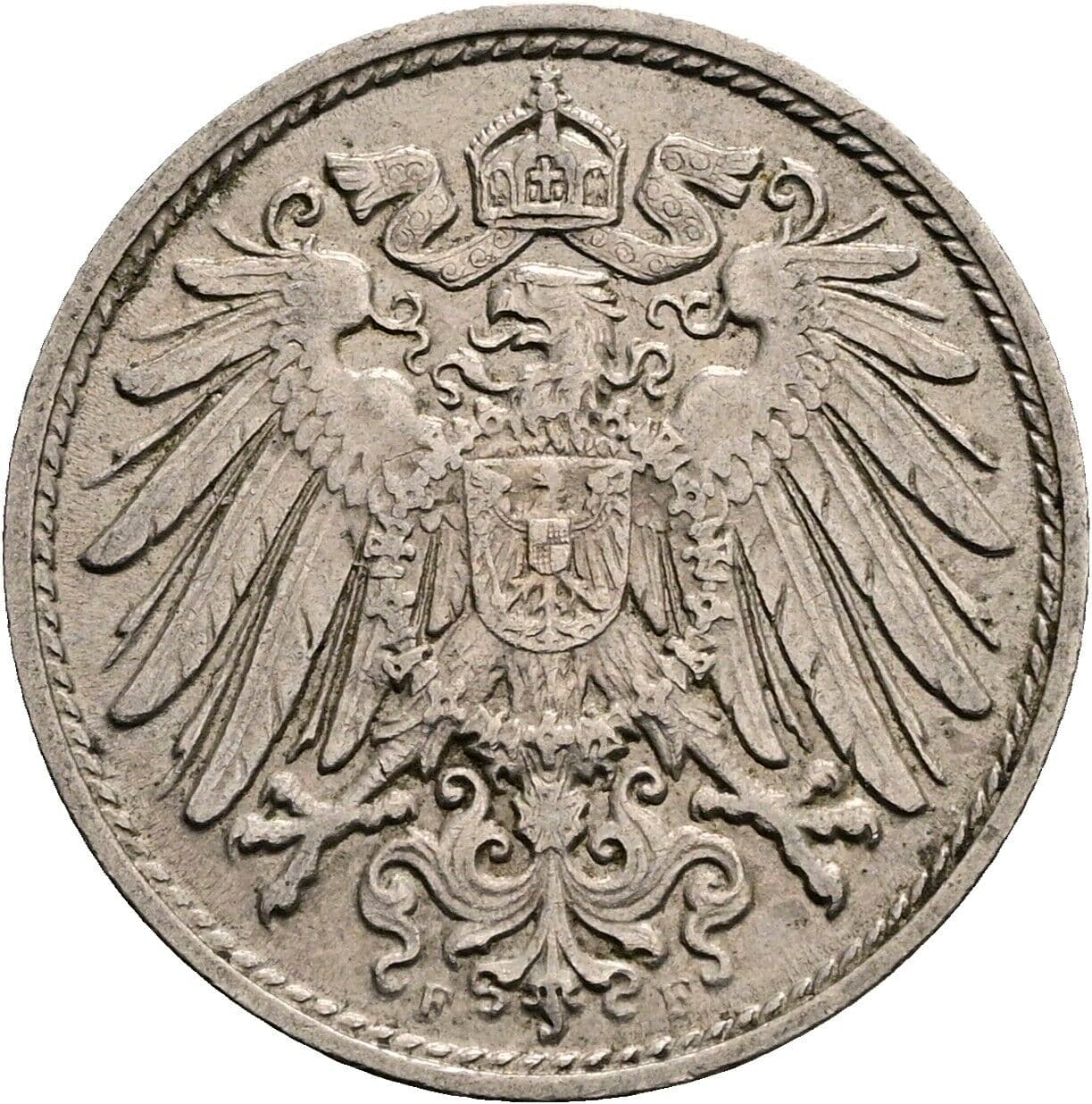 10 Pfennig 1914 F – Rückseite