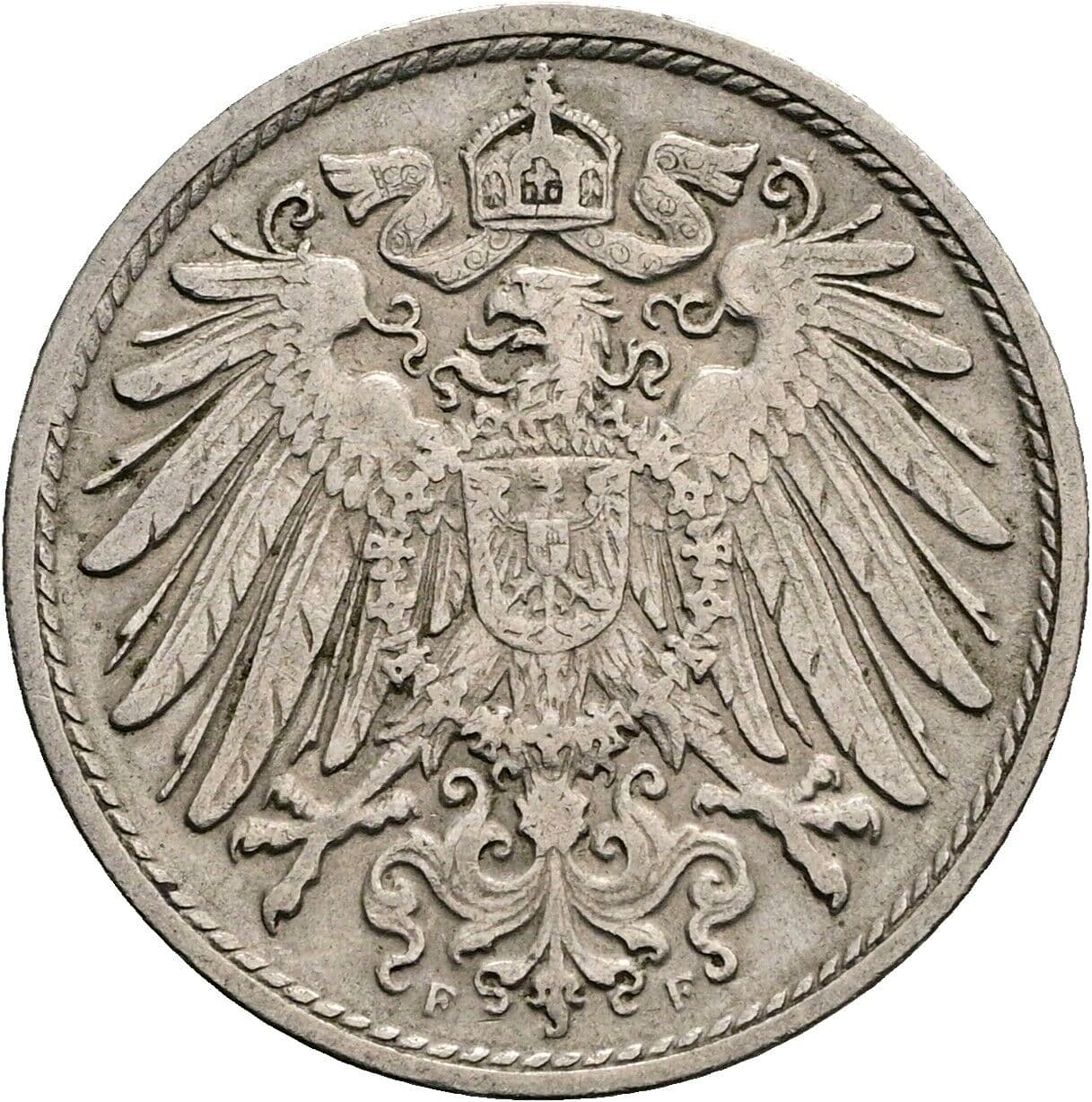 10 Pfennig 1912 F – Rückseite