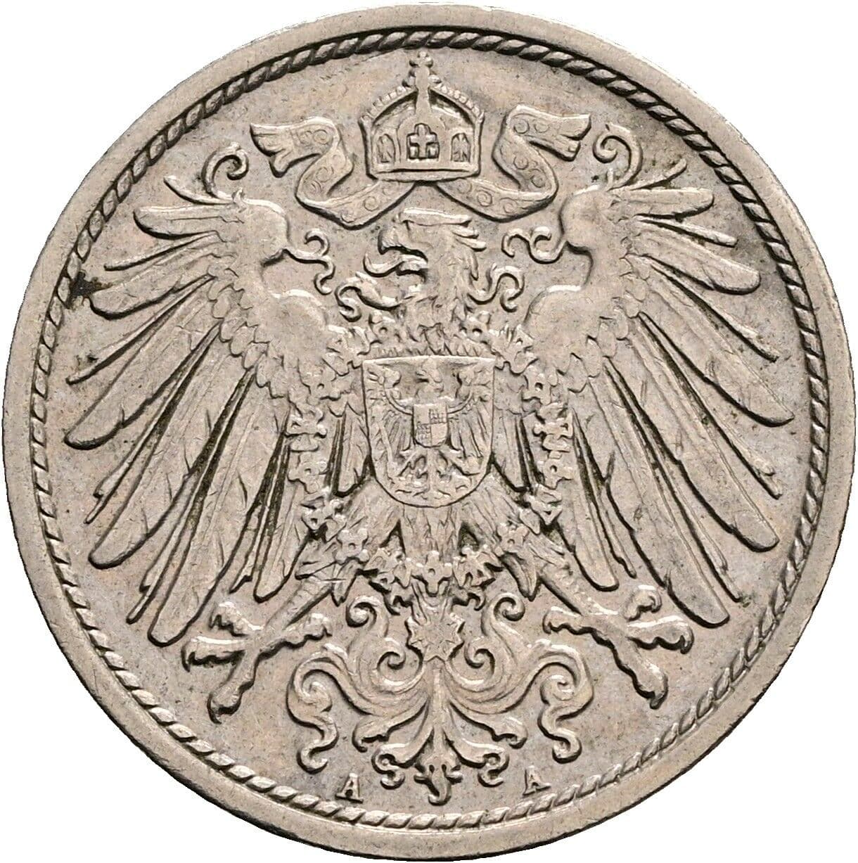 10 Pfennig 1914 A – Rückseite