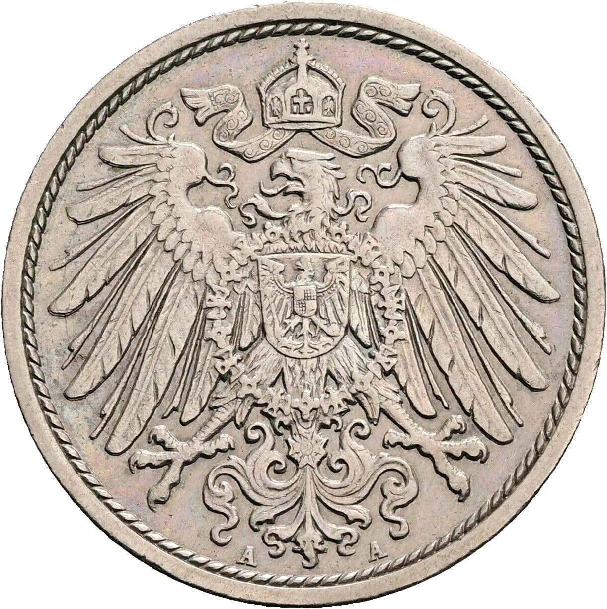 10 Pfennig 1914 A – Rückseite