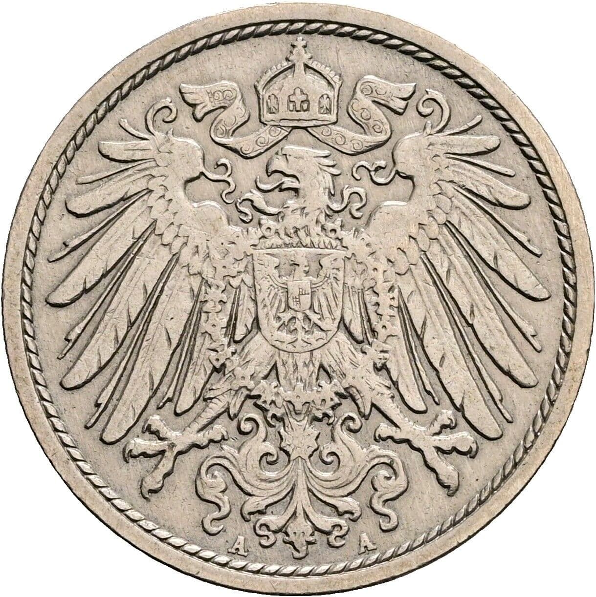 10 Pfennig 1911 A – Rückseite