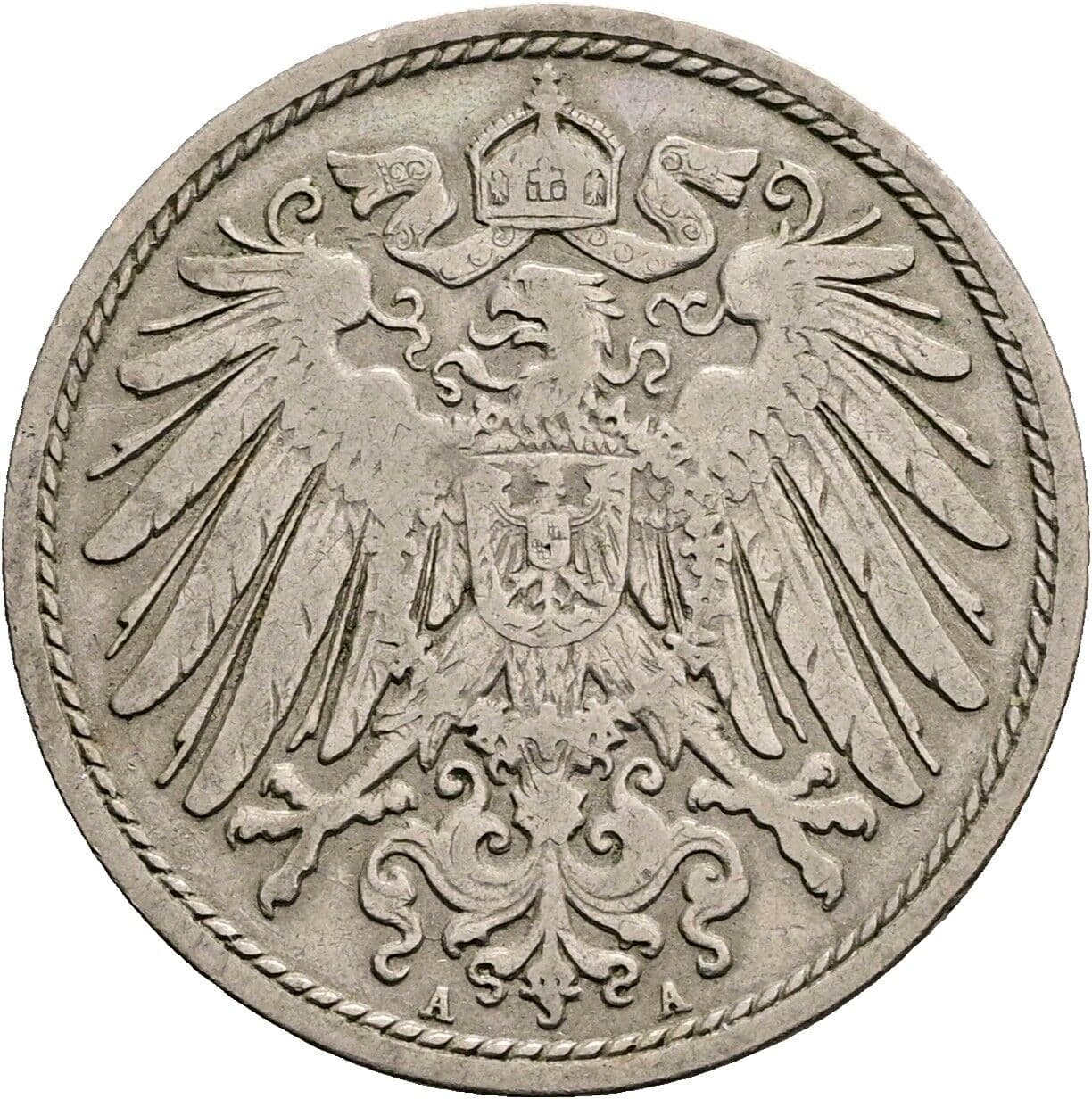 10 Pfennig 1901 A – Rückseite