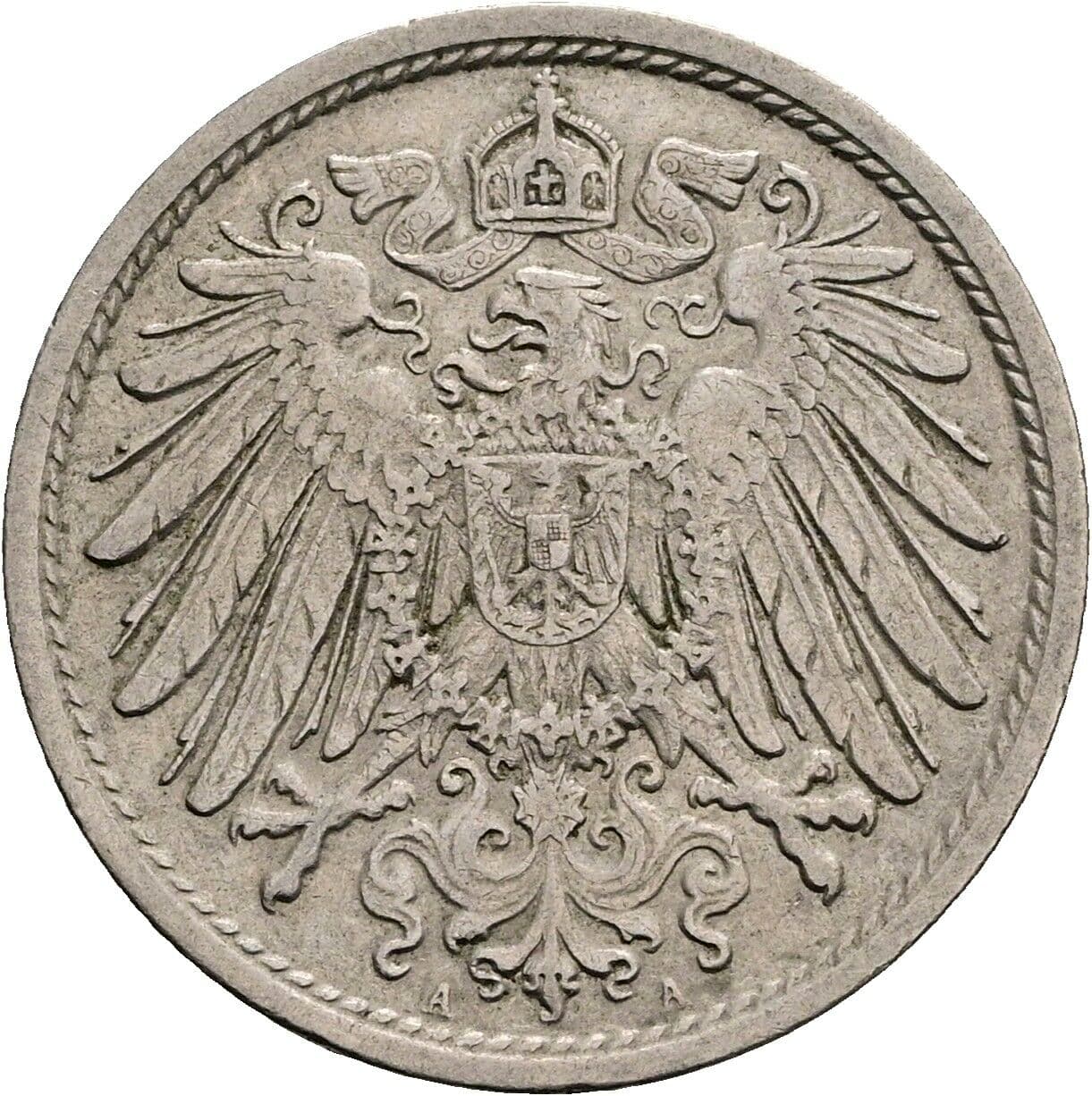 10 Pfennig 1914 A – Rückseite