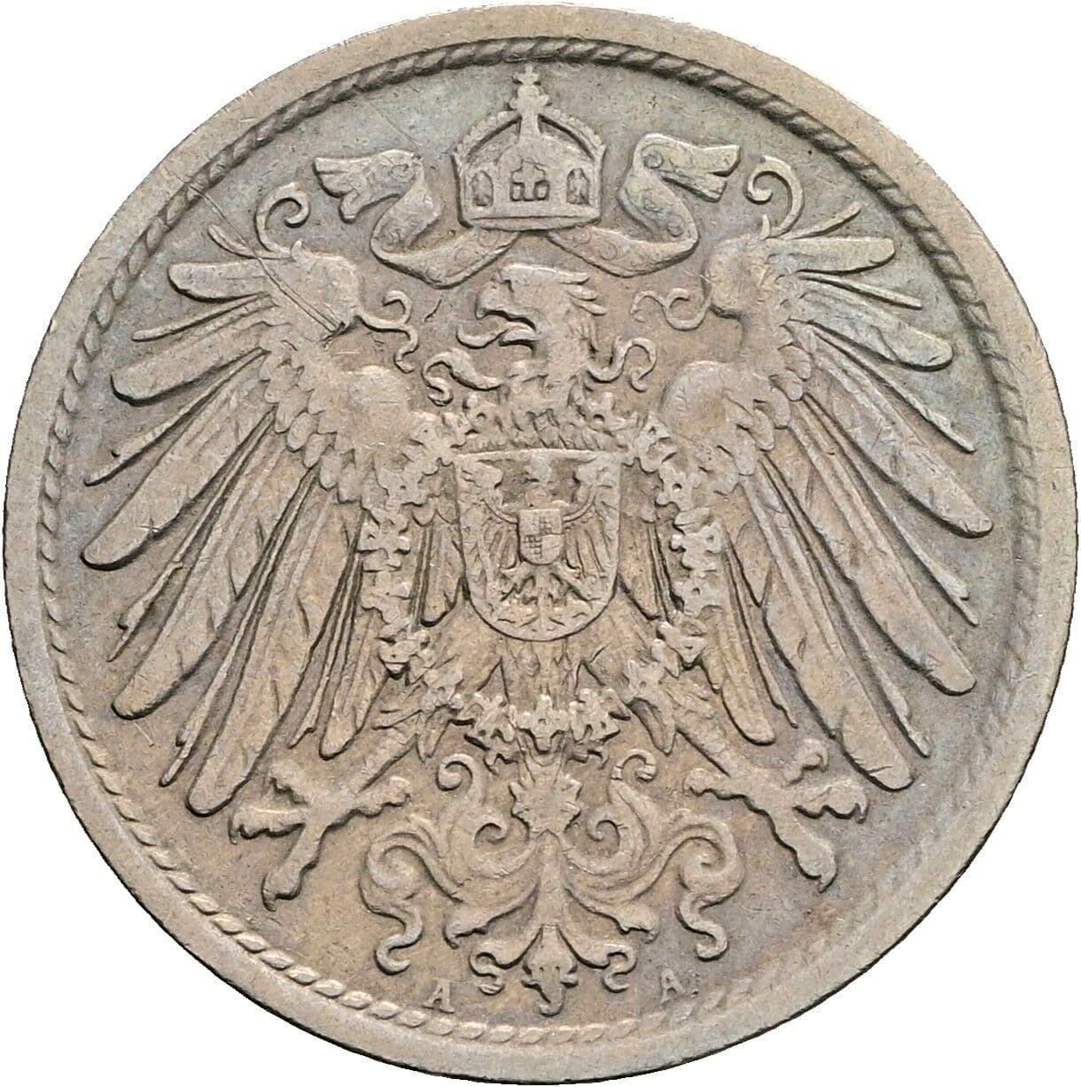 10 Pfennig 1912 A – Rückseite