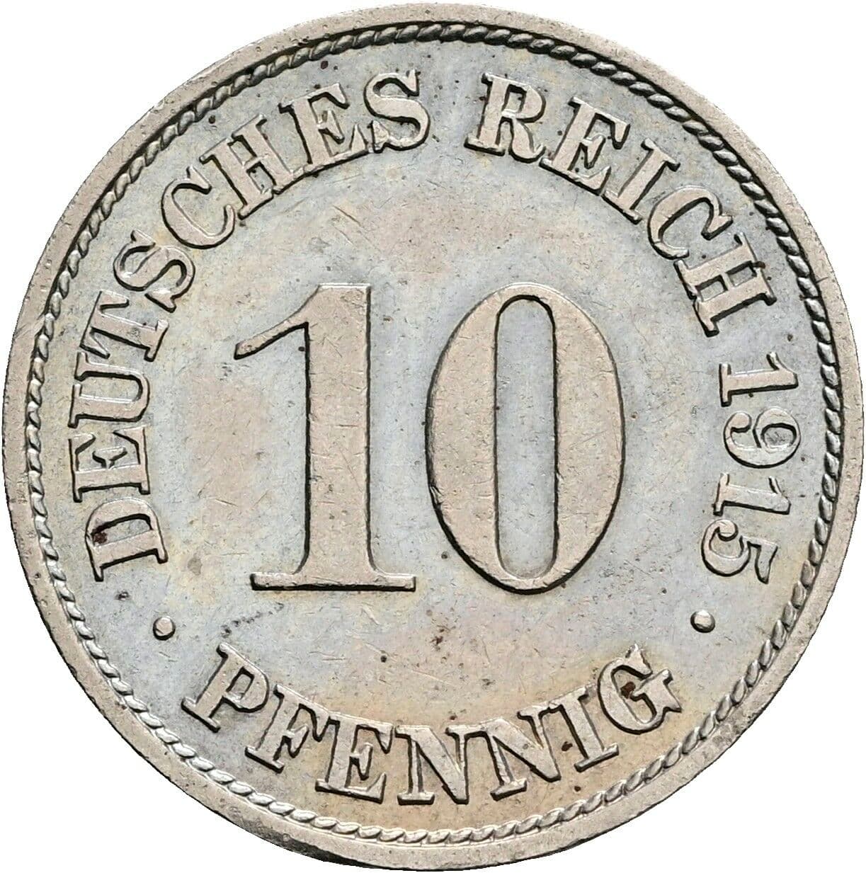 10 Pfennig 1915 A – Vorderseite