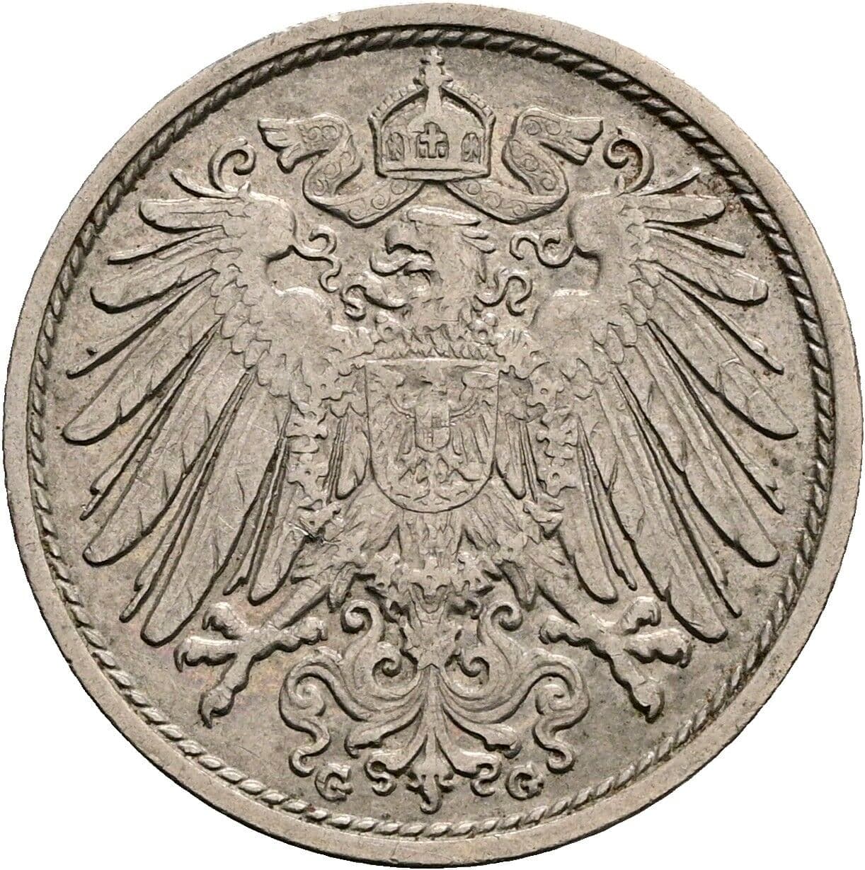10 Pfennig 1911 G – Rückseite