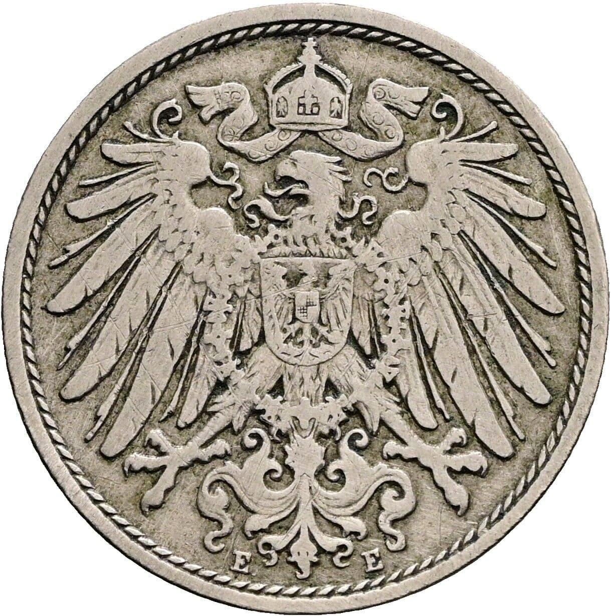 10 Pfennig 1906 E – Rückseite