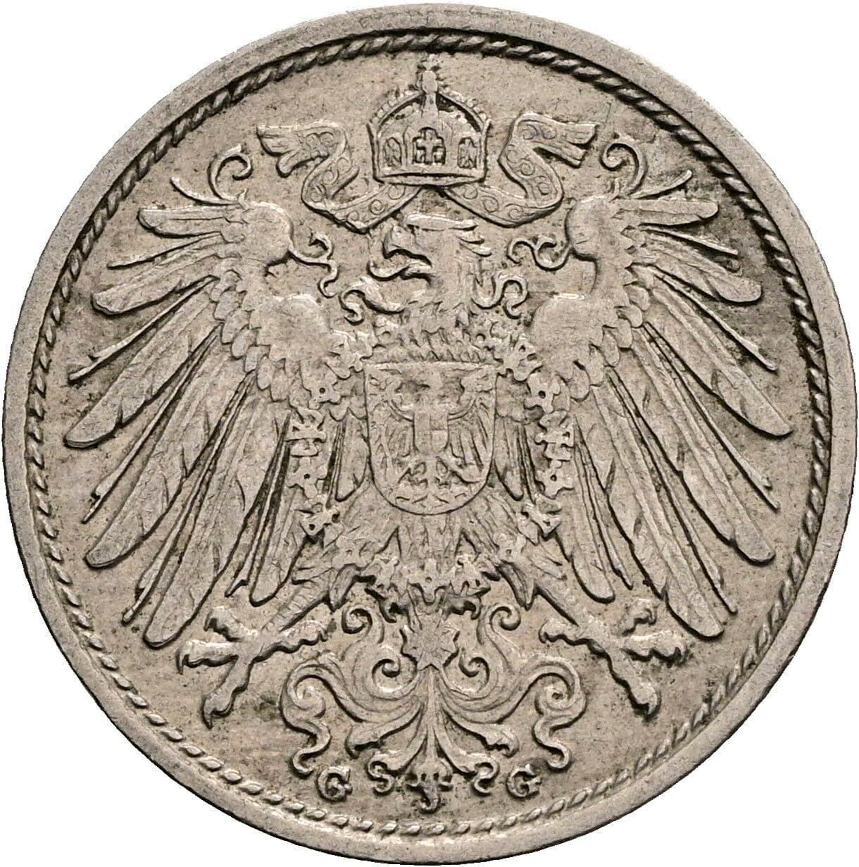 10 Pfennig 1914 G – Rückseite