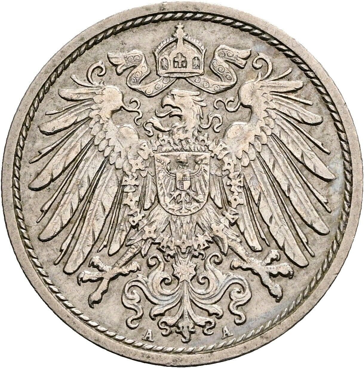 10 Pfennig 1911 A – Rückseite