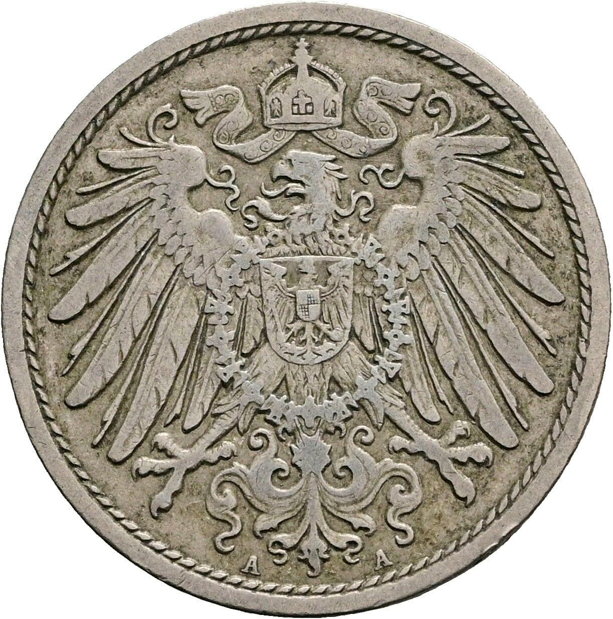 10 Pfennig 1906 A – Rückseite