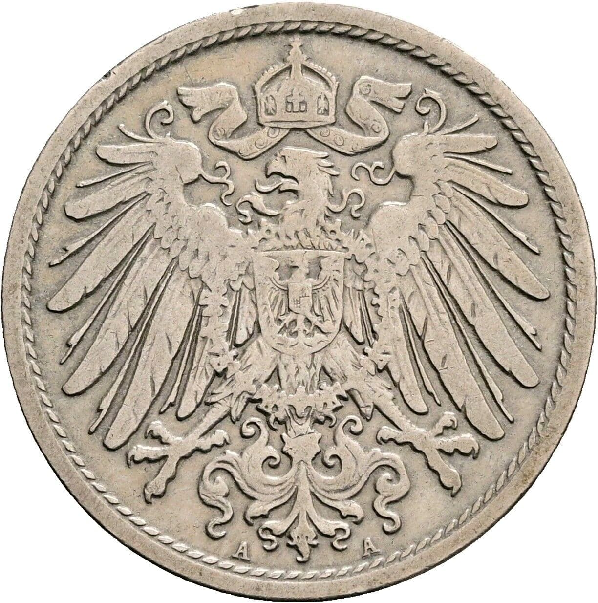 10 Pfennig 1906 A – Rückseite