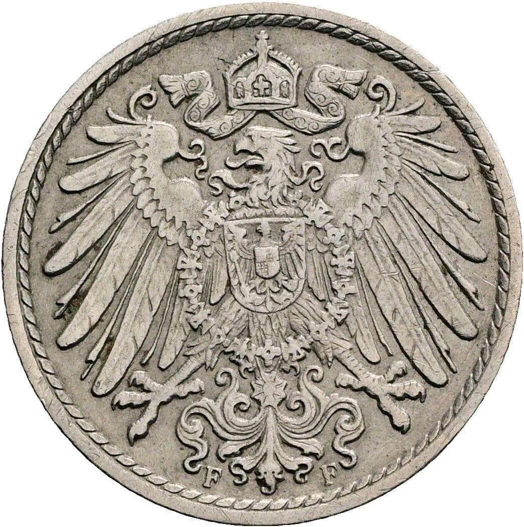 5 Pfennig 1914 F – Rückseite