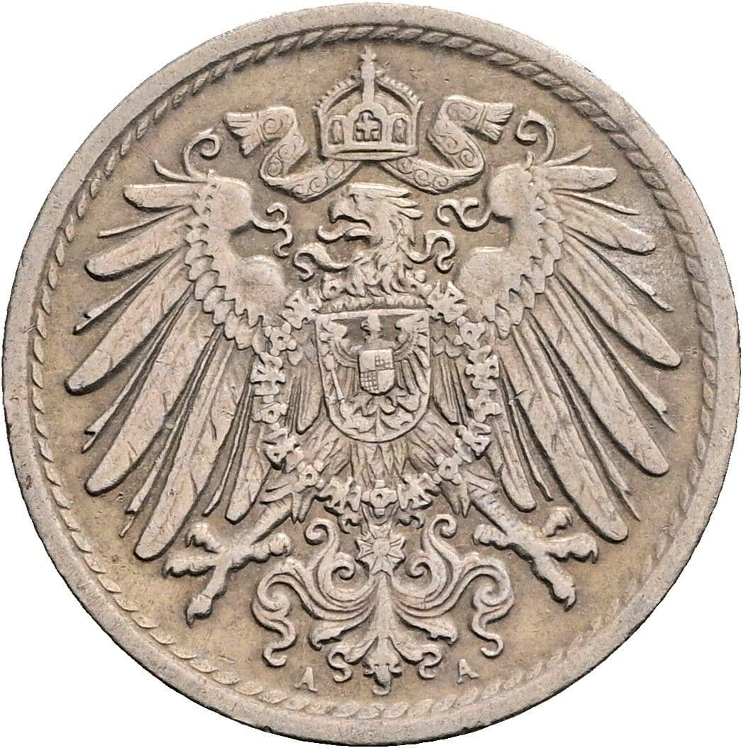 5 Pfennig 1914 A – Rückseite