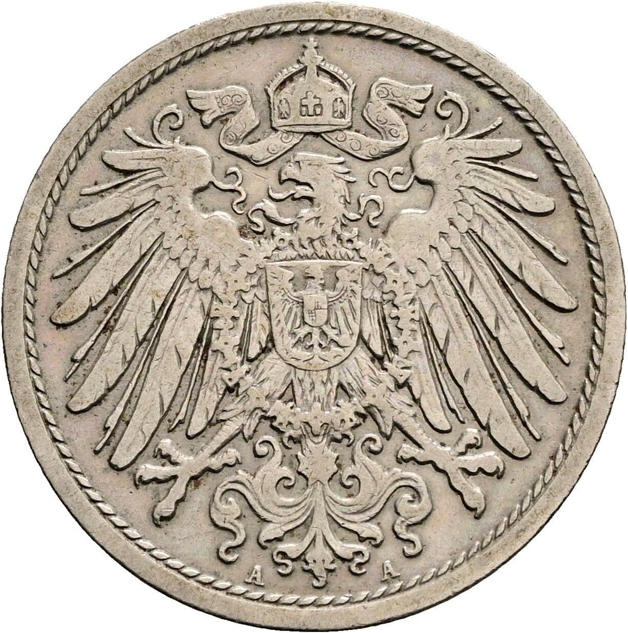 10 Pfennig 1908 A – Rückseite