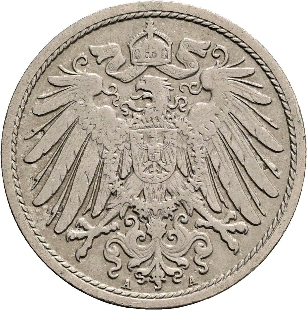 10 Pfennig 1907 A – Rückseite