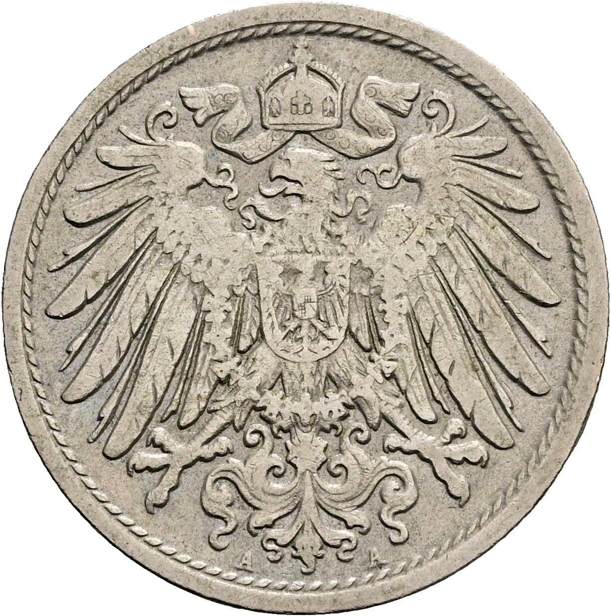 10 Pfennig 1907 A – Rückseite