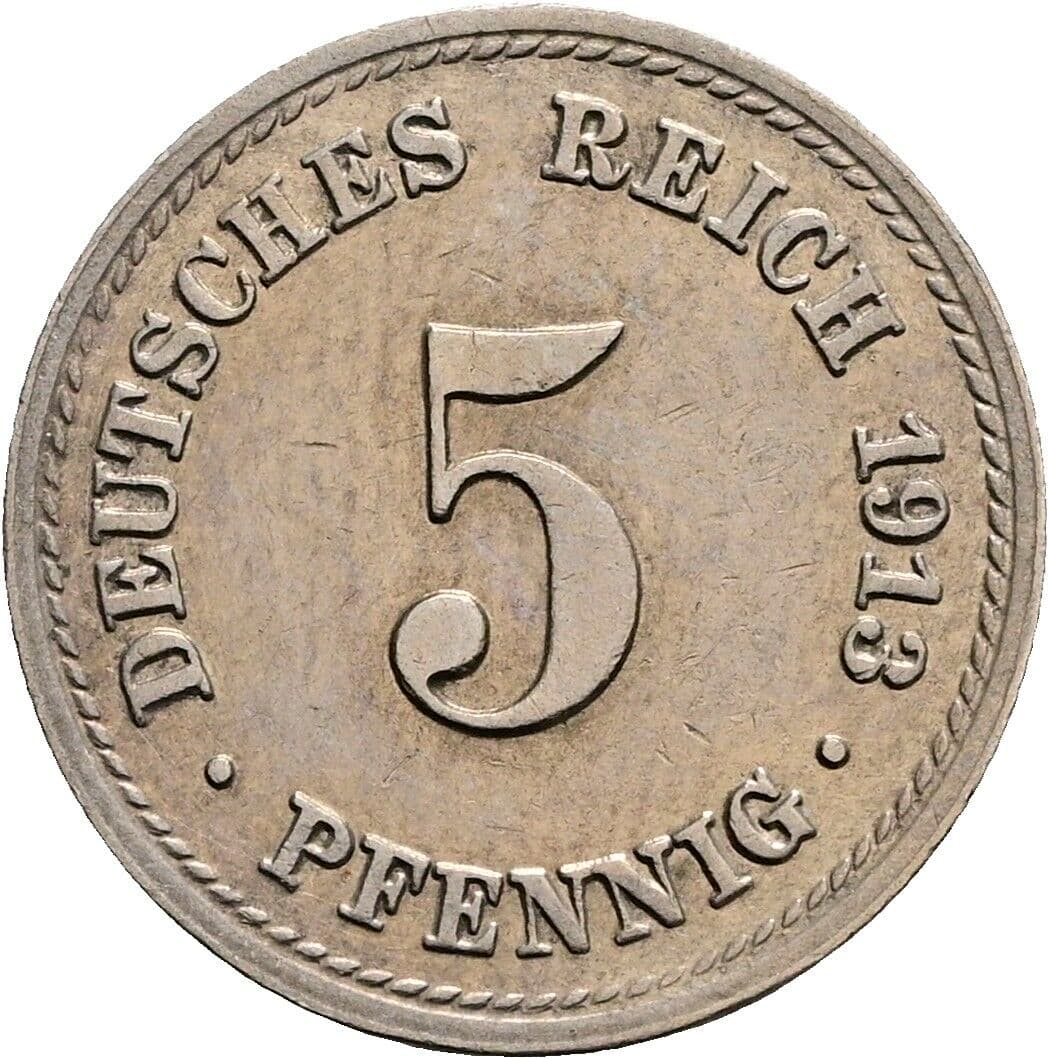 5 Pfennig 1913 A – Vorderseite