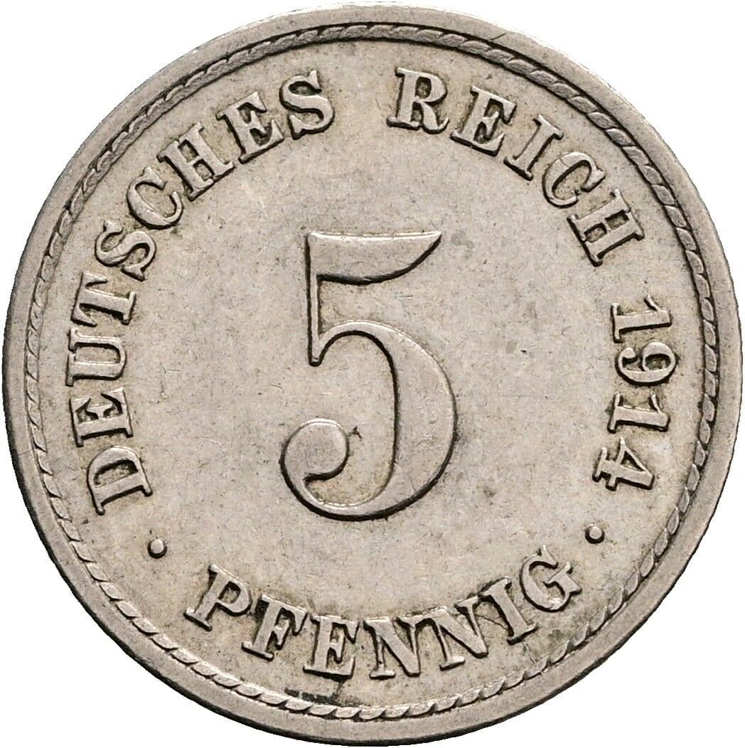 5 Pfennig 1914 A – Vorderseite