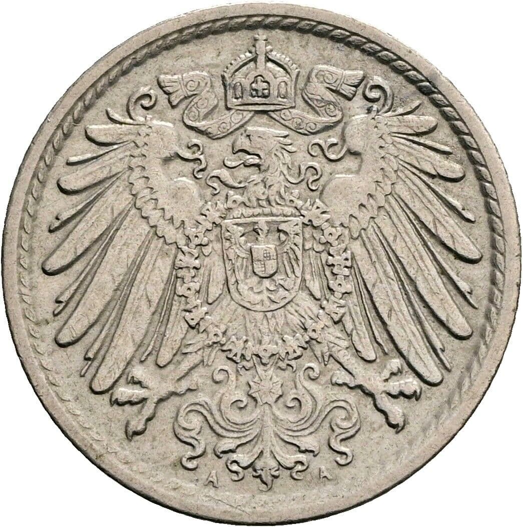 5 Pfennig 1914 A – Rückseite