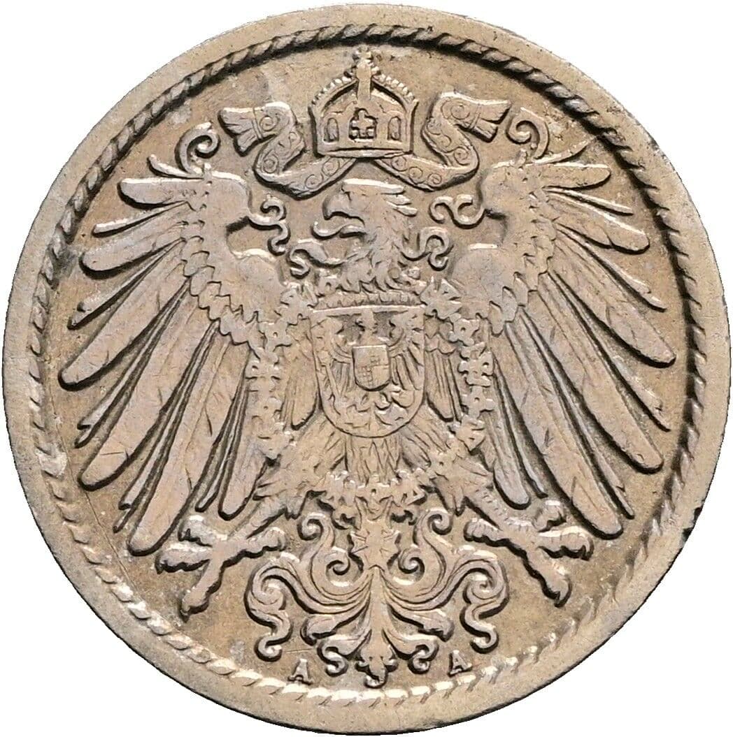 5 Pfennig 1910 A – Rückseite