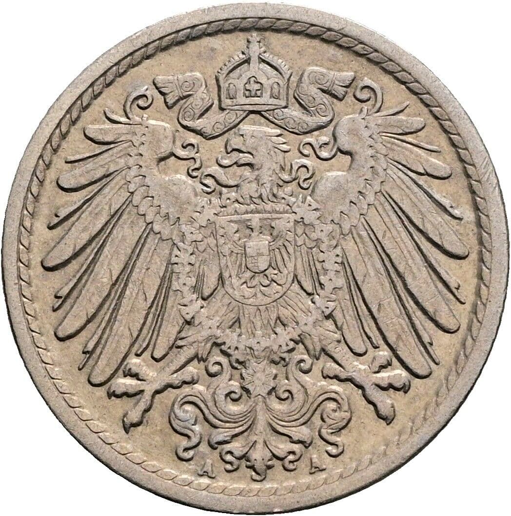 5 Pfennig 1914 A – Rückseite