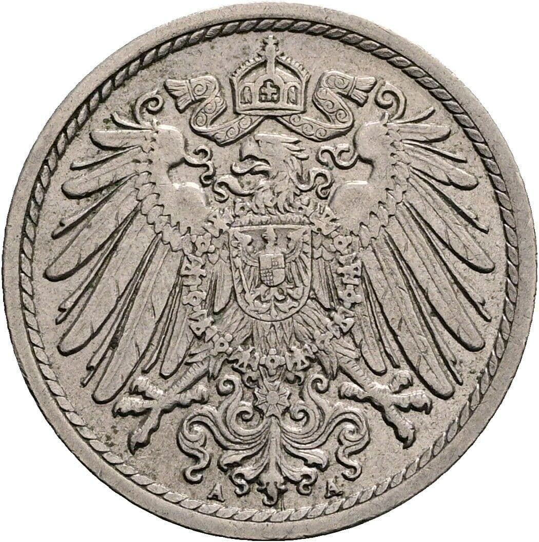 5 Pfennig 1914 A – Rückseite