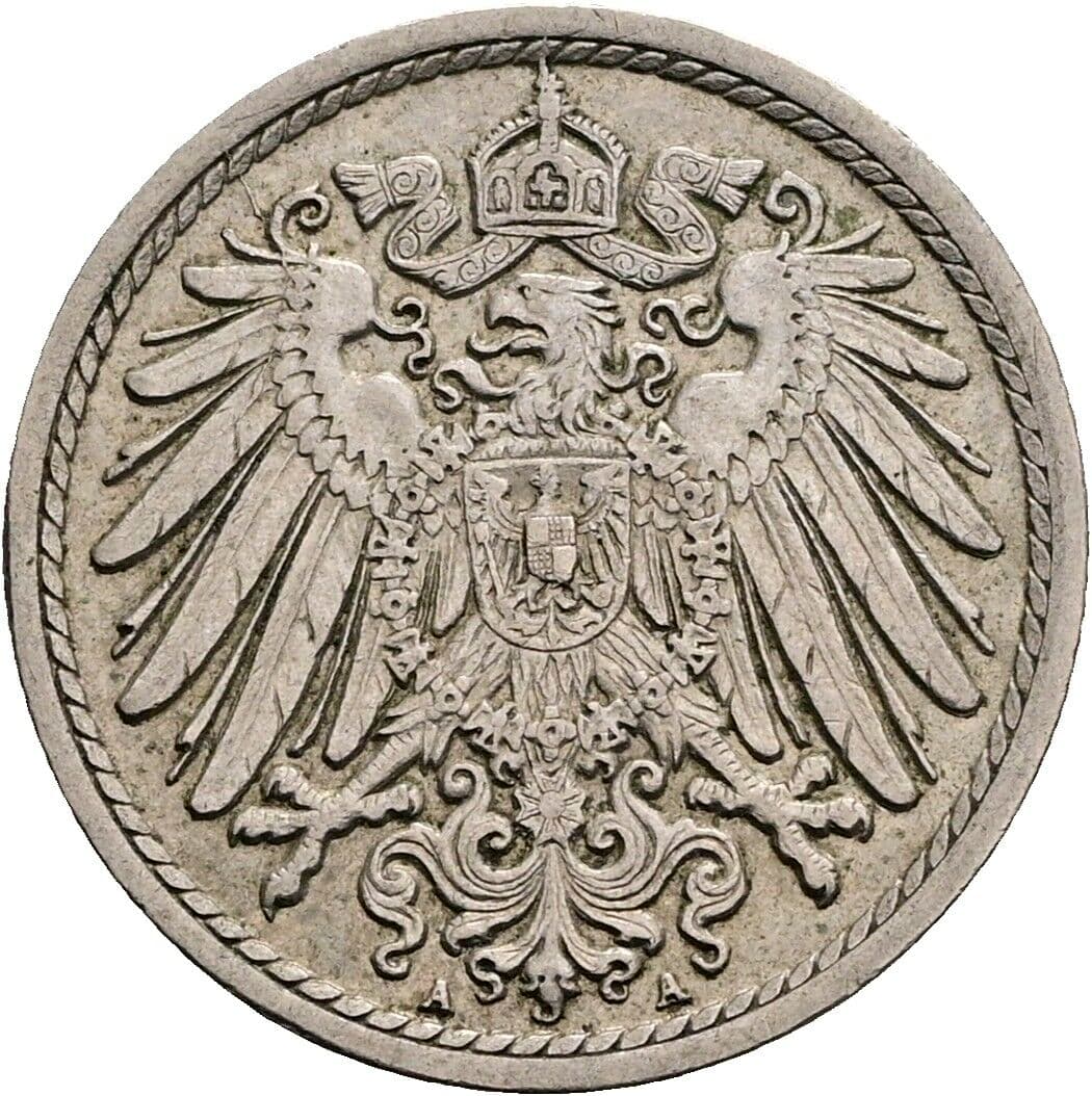 5 Pfennig 1914 A – Rückseite