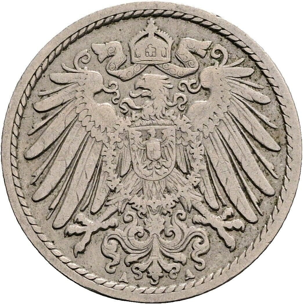 5 Pfennig 1902 A – Rückseite
