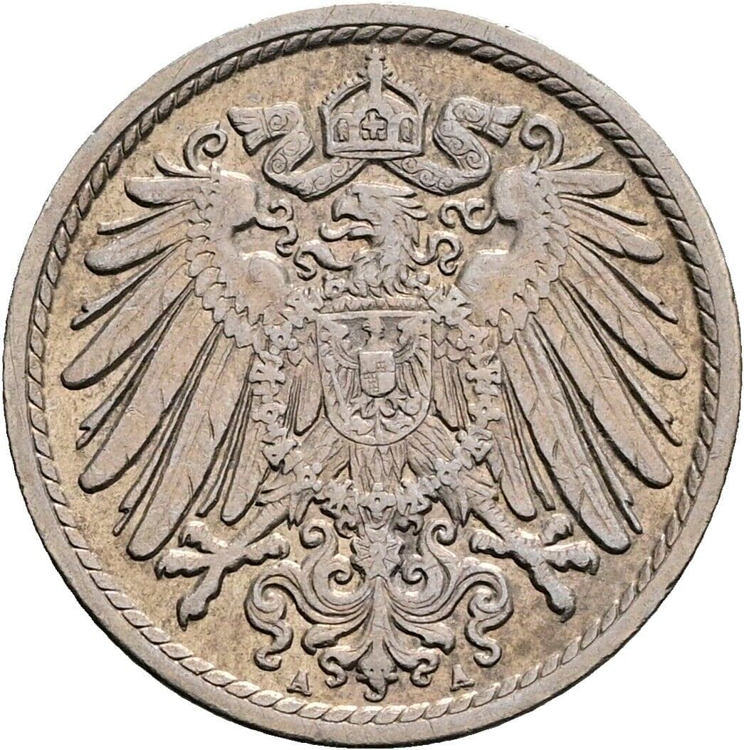 5 Pfennig 1914 A – Rückseite