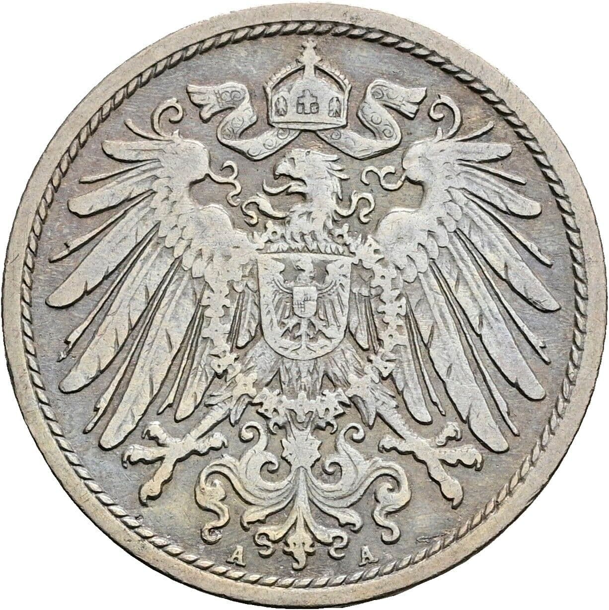10 Pfennig 1907 A – Rückseite