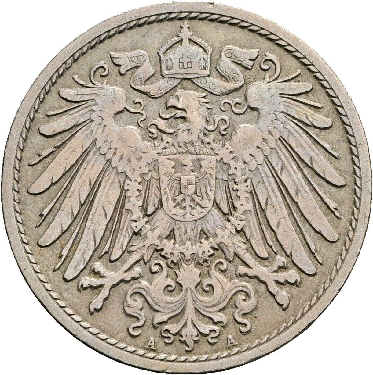 10 Pfennig 1905 A – Rückseite