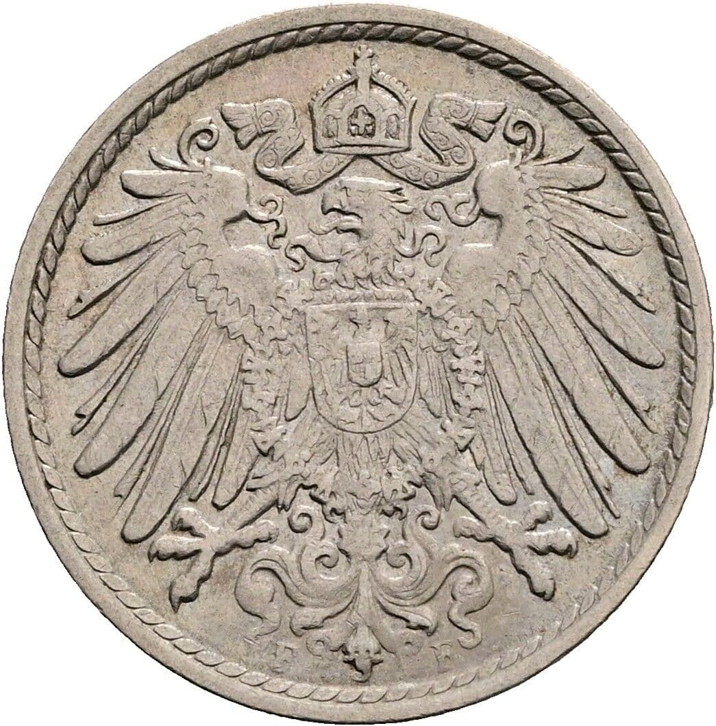 5 Pfennig 1913 F – Rückseite