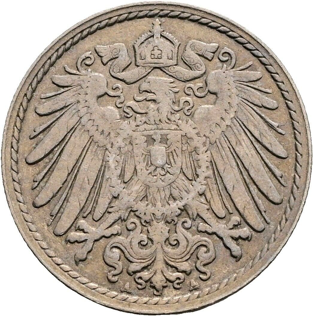 5 Pfennig 1912 A – Rückseite
