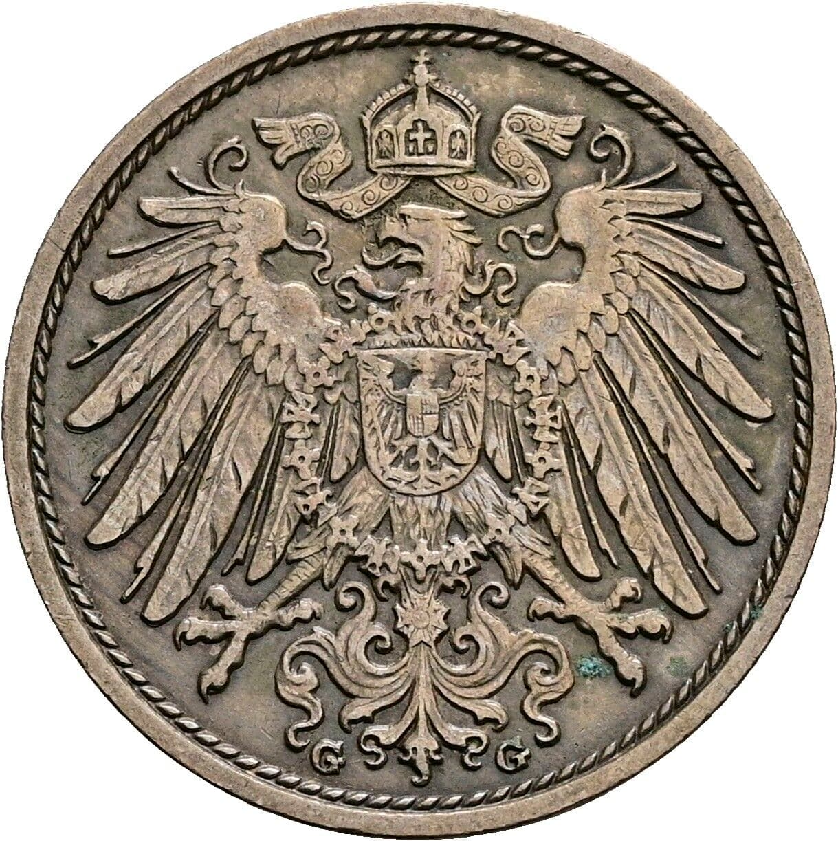10 Pfennig 1914 G – Rückseite