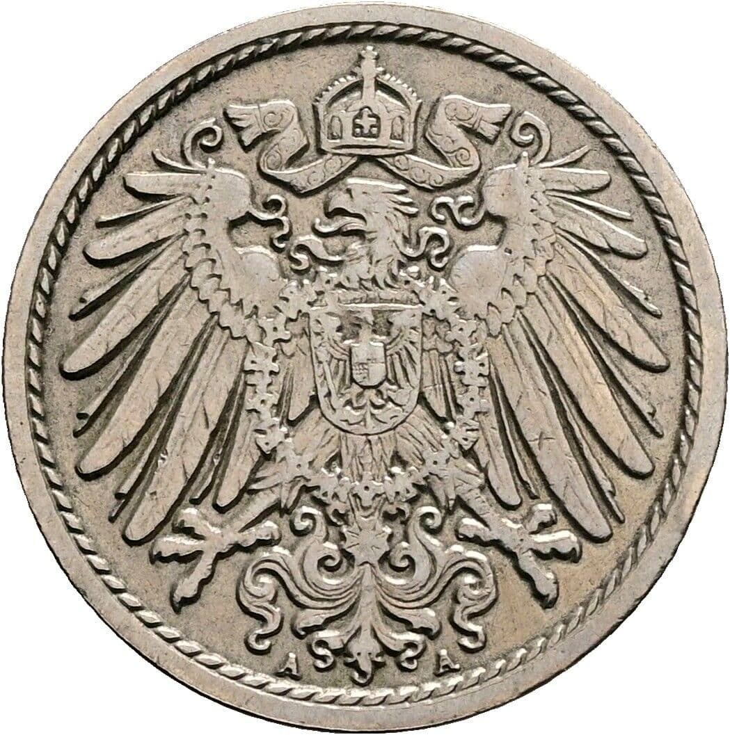 5 Pfennig 1912 A – Rückseite