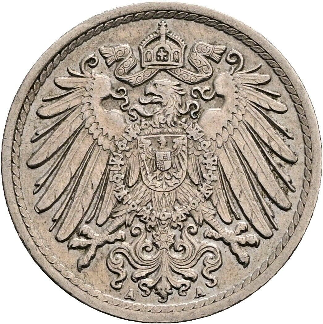 5 Pfennig 1914 A – Rückseite
